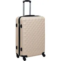 vidaXL Trolley à coque dure Golden ABS