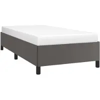 vidaXL Sommier Gris 90x200 cm Similicuir
