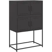 vidaXL Sideboard noir 68,5x38,5x107 cm acier