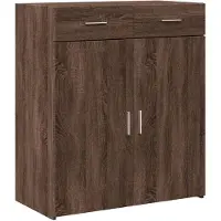 vidaXL Sideboard brun imitation chêne 80x42,5x93 cm Matériau dérivé du bois