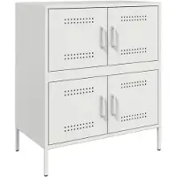 vidaXL Sideboard blanc 68x39x79 cm acier
