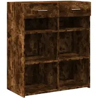 vidaXL Sideboard chêne fumé 80x42,5x93 cm bois composite