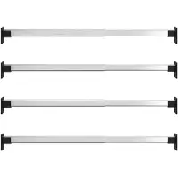 vidaXL Rails de garde-robe télescopiques 4 pcs Argenté 58-100 cm