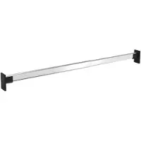 vidaXL Rails de garde-robe télescopiques 2 pcs Argenté 58-100 cm