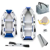 HOME DELUXE - Bateau pneumatique Pike Small - Matériau : PVC résistant - Dimensions : L x l env. 230 x 128 cm - pour 3 personnes maximum I Annexe, bateau à moteur, bateau à rames