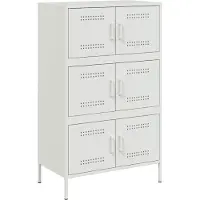 vidaXL Highboard blanc 68x39x113 cm acier