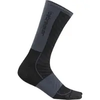 Icebreaker Chaussettes de Course Icebreaker Homme Merino Run+ Ultralight Crew Black/Graphite-Pointure 39 - 41,5