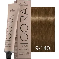 Schwarzkopf Professional IGORA Royal Absolutes coloration cheveux teinte 9-140 Extra Light Blonde Cendré Beige Natural 60 ml
