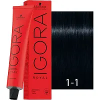Schwarzkopf Professional Igora Royal Cools Coloration permanente 60 ml 1-1 Blue Black