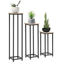 Outsunny set de supports de plantes avec cadre en acier 845-748