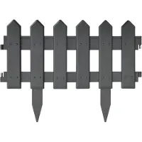 vidaXL Bordure de pelouse 25 pcs. Anthracite 10 m PP