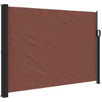 vidaXL Marquise latérale extensible brun 140x500 cm