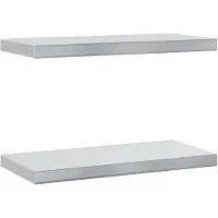 vidaXL Étagères murales 2 pcs 50x23,5x3 cm argenté acier inoxydable