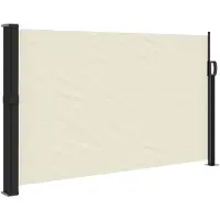 vidaXL Marquise latérale extensible Crème 120x600 cm