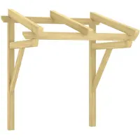 vidaXL Auvent de porte 100x100x80 cm Pin massif Imprégné