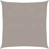 vidaXL Voile d'ombrage 160 g/m² carré gris clair 3x3 m PEHD