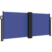 vidaXL Store latéral extensible bleu 100x1000 cm