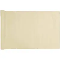 vidaXL Pare-vue balcon Crème 300x120 cm PVC