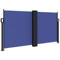 vidaXL Store latéral extensible bleu 120x600 cm