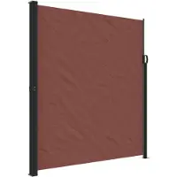 vidaXL Marquise latérale extensible brun 220x500 cm