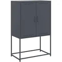 vidaXL Armoire TV noire 68x39x60,5 cm Acier