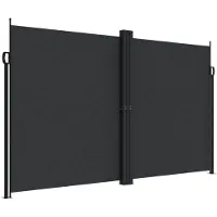vidaXL Store latéral extensible noir 200x600 cm