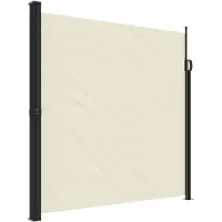 vidaXL Marquise latérale extensible Crème 200x500 cm