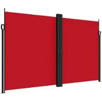vidaXL Marquise latérale extensible rouge 200x1000 cm