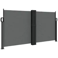 vidaXL Marquise latérale extensible Anthracite 120x1000 cm