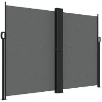 vidaXL Marquise latérale extensible Anthracite 180x1000 cm