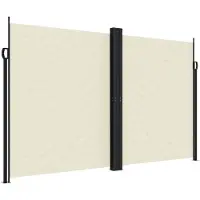 vidaXL Marquise latérale extensible Crème 200x1000 cm