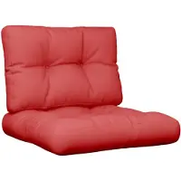vidaXL Coussins de palette lot de 2 rouge tissu