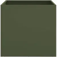 vidaXL Jardinières 2 pcs vert olive 49x47x46 cm acier