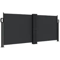 vidaXL Store latéral extensible noir 100x1000 cm