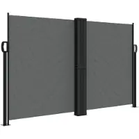 vidaXL Marquise latérale extensible Anthracite 140x1000 cm