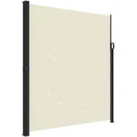 vidaXL Marquise latérale extensible Crème 220x600 cm