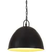 vidaXL Lampe à suspendre Vintage style industriel 25 W noir rond 31 cm E27