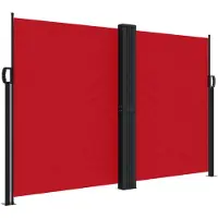 vidaXL Marquise latérale extensible rouge 160x1000 cm