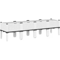vidaXL Jardinière avec pieds blanc 160x40x42 cm PP