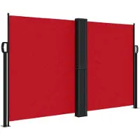 vidaXL Marquise latérale extensible rouge 140x1000 cm