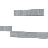 vidaXL Ensemble de 5 meubles TV Gris Sonoma Bois composite