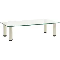 vidaXL Table TV 60x35x17 cm Verre trempé transparent