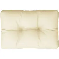 vidaXL Coussin de palette crème 50x40x12 cm tissu