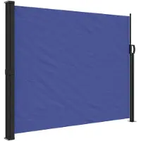 vidaXL Marquise latérale extensible bleu 160x600 cm
