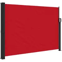 vidaXL Marquise latérale extensible rouge 140x600 cm