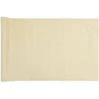 vidaXL Pare-vue pour balcon Crème 600x120 cm PVC
