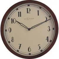 Nextime klok 3057 Royal, 60 cm, Wall, Brown/ White