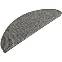 vidaXL Tapis d'escalier 15 pièces 65 x 21 x 4 cm Gris Demi-rond Grand
