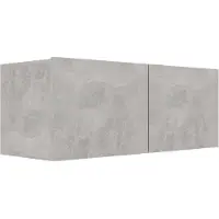 vidaXL Armoire TV gris béton 80x30x30 cm Bois composite