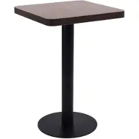 vidaXL Table de bistrot marron foncé 50x50 cm MDF